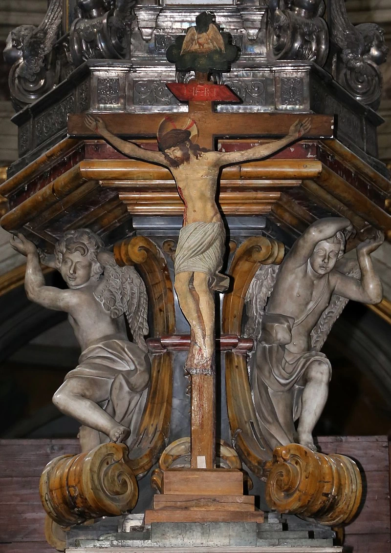 Cristo Crocifisso. Dipinto da Baldovinetti - Chiesa della S.ma Annunziata, Firenze